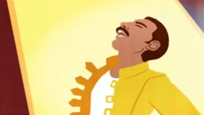 Freddie Mercury en el Doodle de Google
