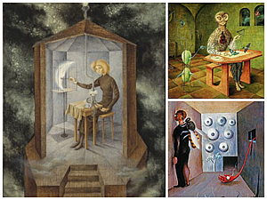 'Papilla estelar, La creación de las aves, y L'agent double', de Remedios Varo 