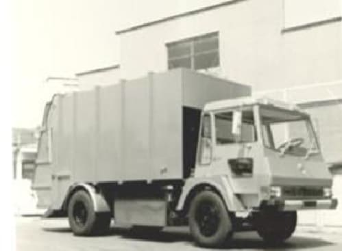 Primer camión recolector 100% eléctrico puesto en servicio en Barcelona en 1974