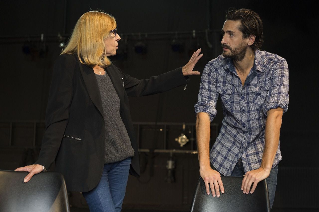 Cristina Rota y Juan Diego Botto, durante los ensayos de la obra 'Entre tu deseo y el mío' (Foto: Antonio Heredia)