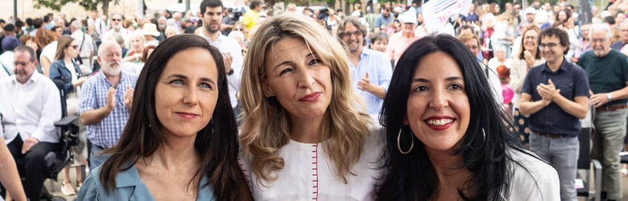 Belarra y Díaz, juntas en un acto de campaña