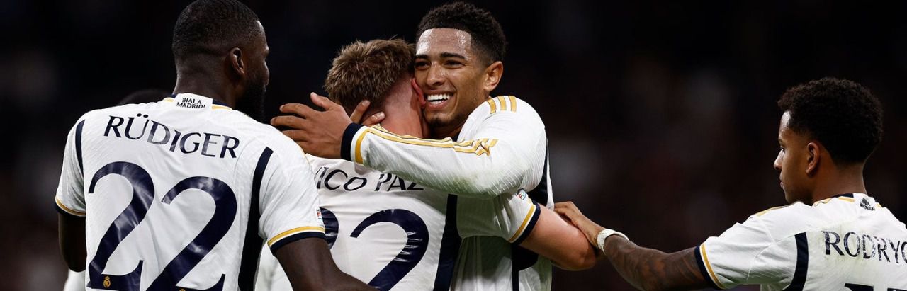 El Real Madrid celebra un gol
