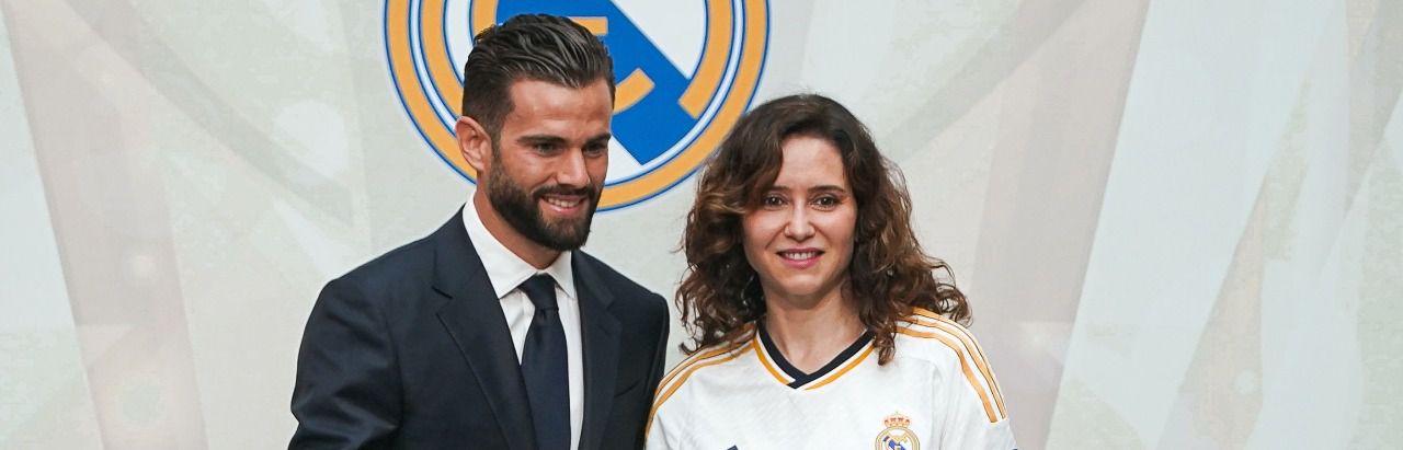 Nacho, con Ayuso, celebrando el título de Liga