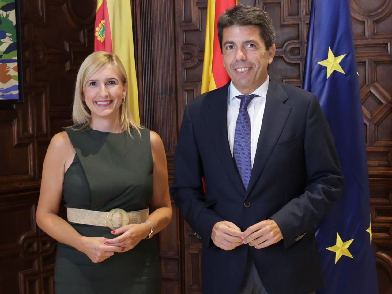 Salomé Pradas, con Carlos Mazón