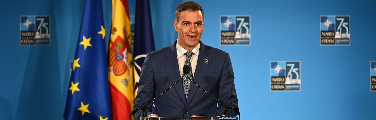 Sánchez, en una anterior cumbre de la OTAN