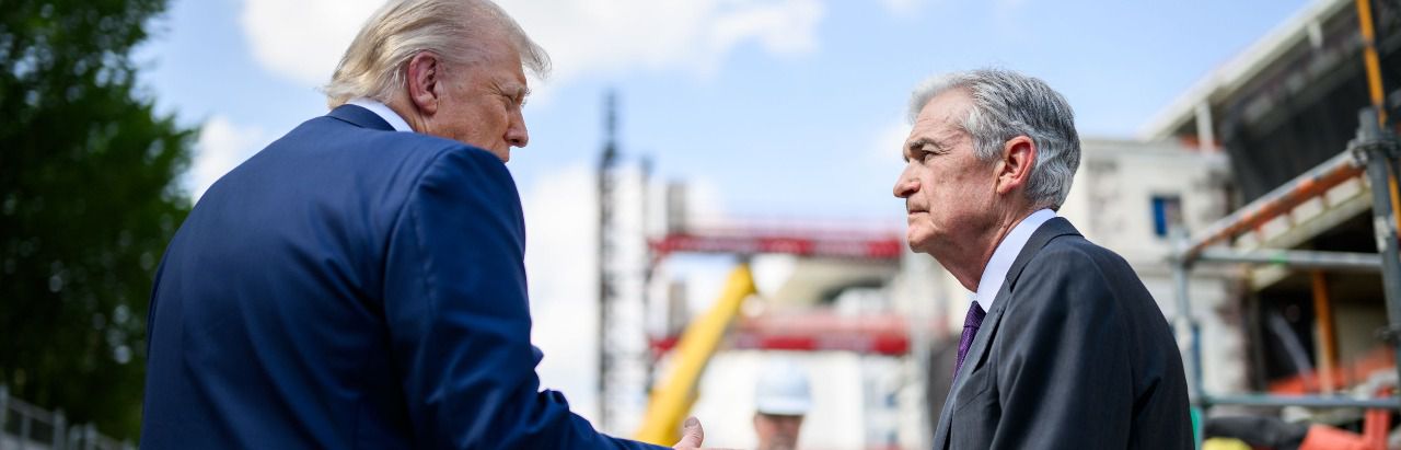 Trump, con Jerome Powell
