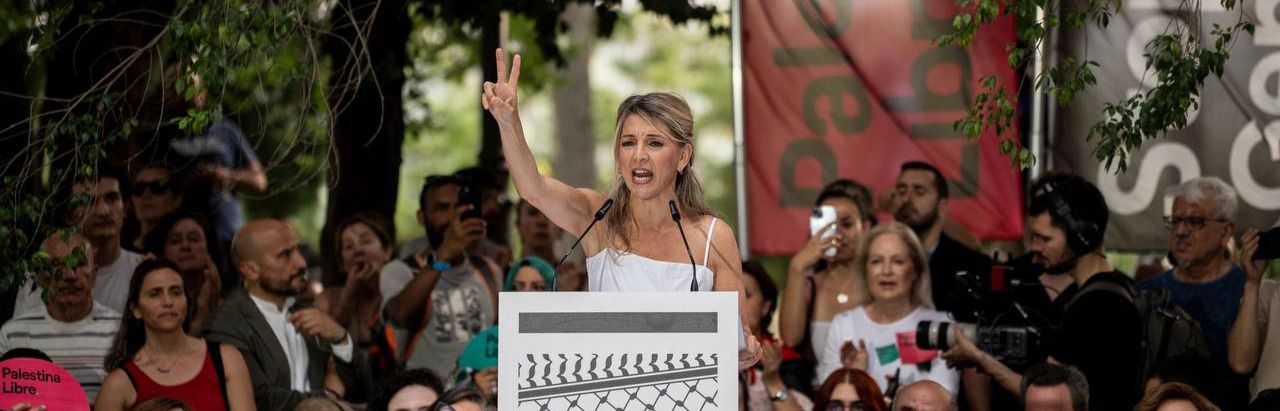 Yolanda Díaz, en un acto pro-Palestina