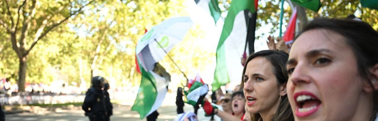 Las líderes de Podemos, en las protestas propalestinas