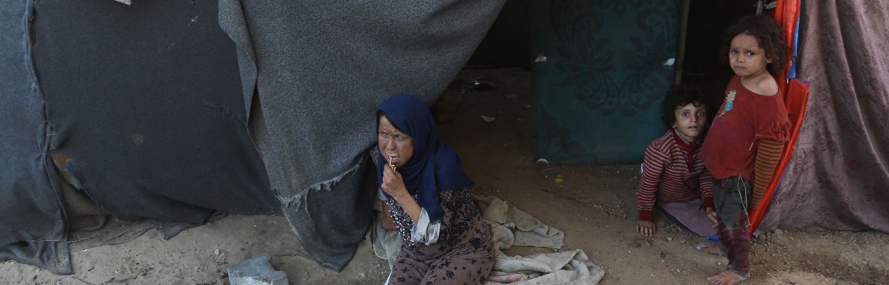 Niños y mujeres en Gaza