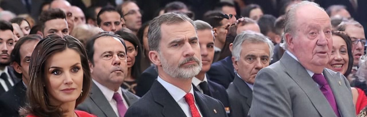 El emérito, con Felipe y Letizia