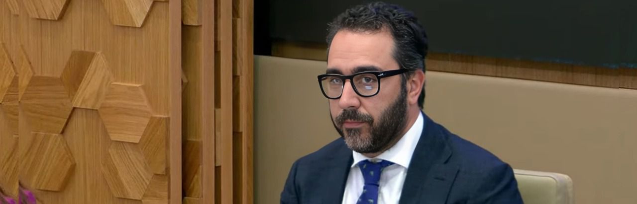 Víctor de Aldama, durante una comparecencia parlamentaria