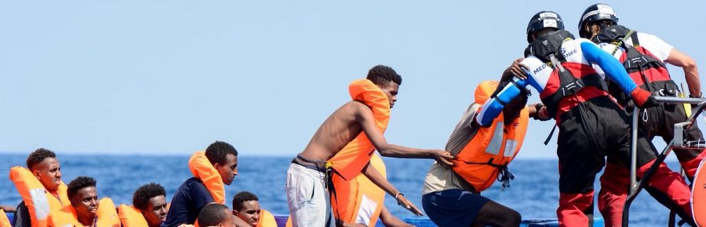 Inmigrantes llegando a las costas europeas