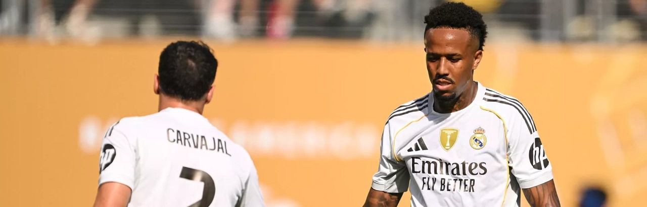 Carvajal y Militao, en un partido