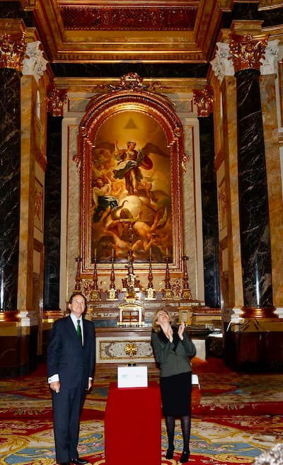 El presidente de la Fundación Iberdrola España, Jaime Alfonsín, y la presidenta de Patrimonio Nacional, Ana de la Cueva