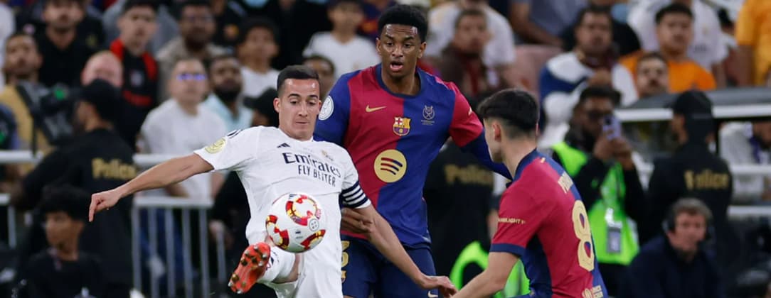 Lucas Vázquez, durante el Clásico