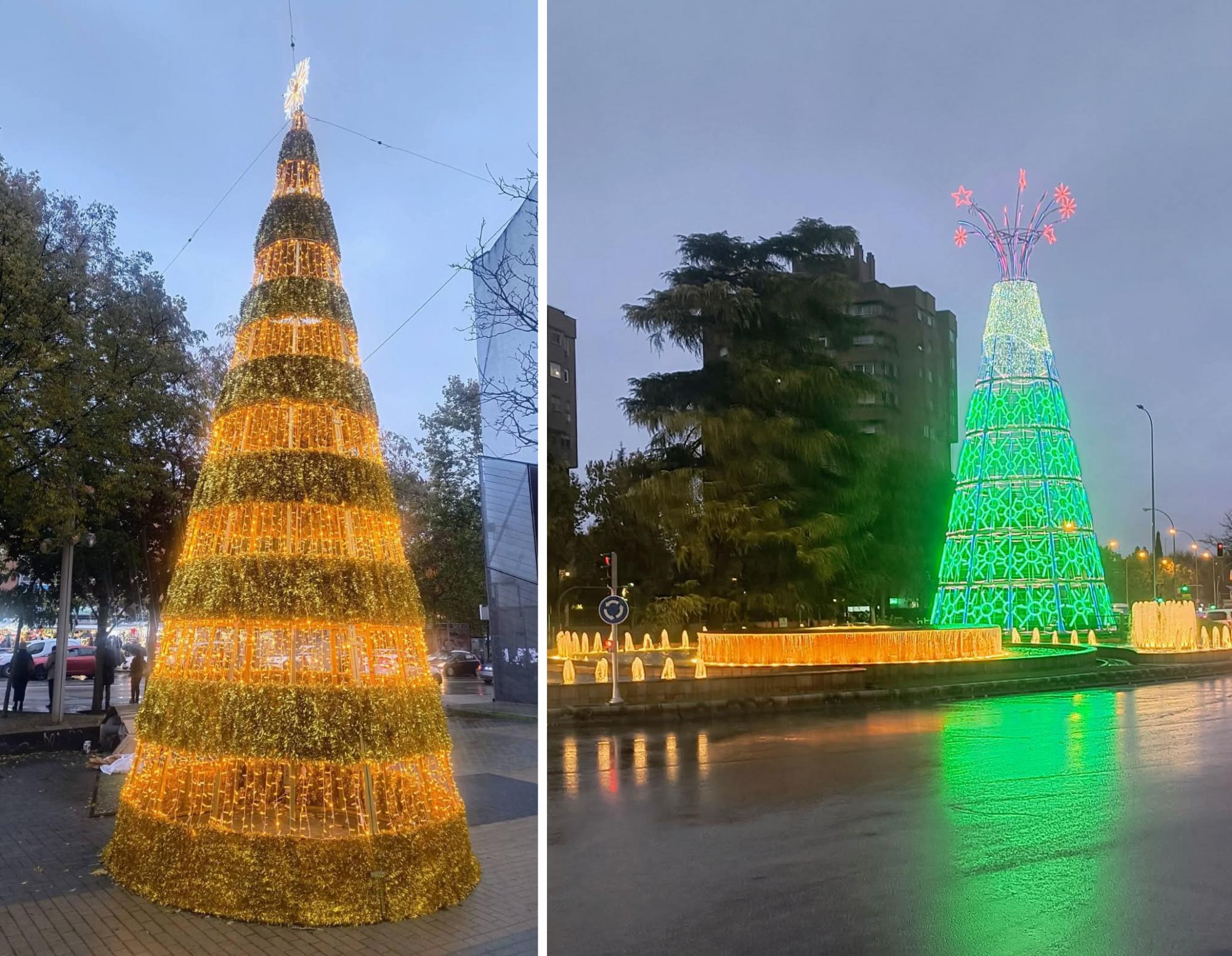 Árboles de navidad en Carabanchel (Foto: Sergio Hernández)