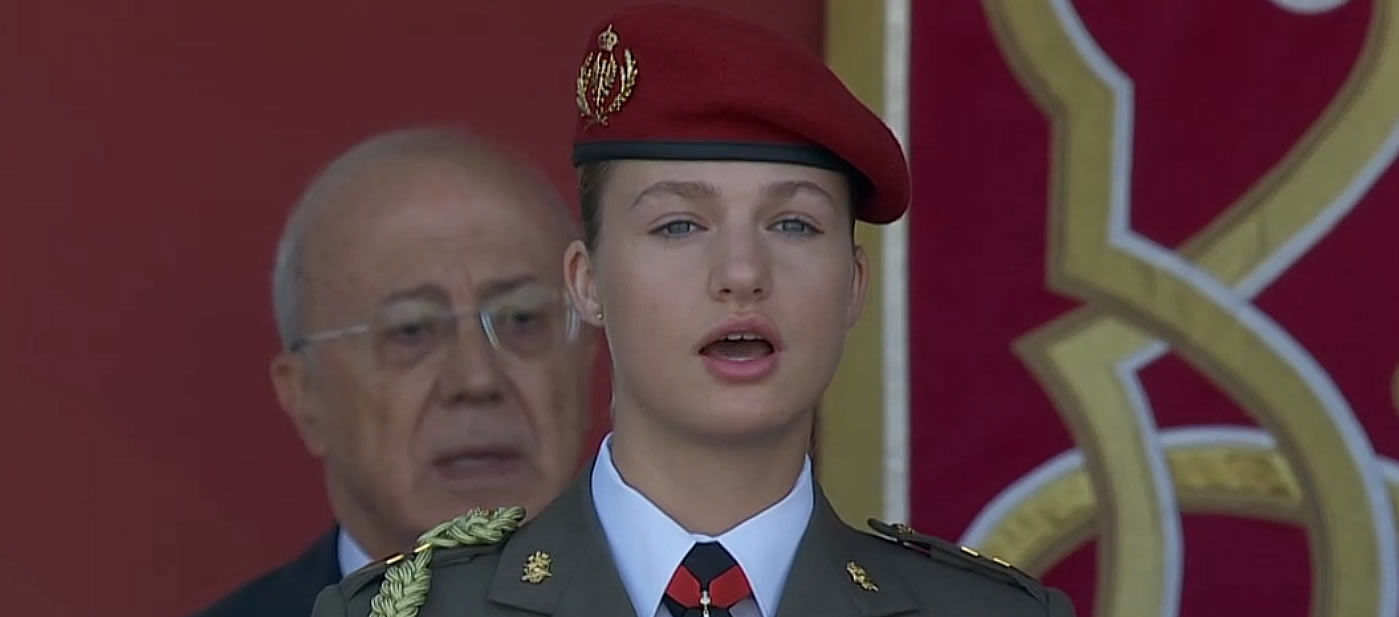 Leonor cantando 'La muerte no es el final' en honor a los soldados caídos