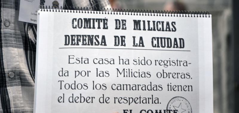 Cartel de las milicias para casas ya registradas